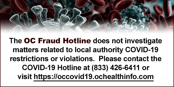 OC Fraud Hotline