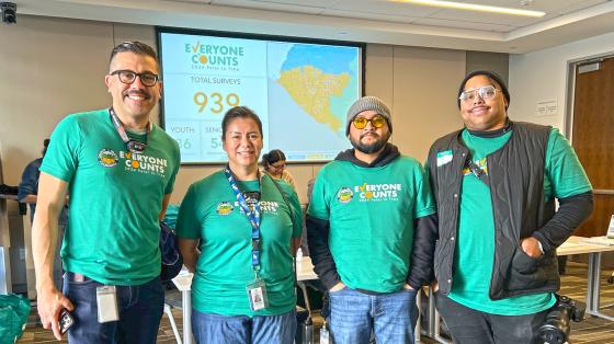 Teams of volunteers assist in the 2024 Point in Time Count from County Administration South in Santa Ana, California on Tuesday, January 23, 2024.