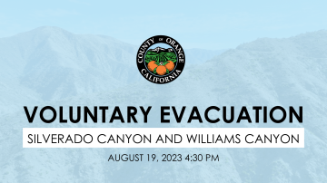Voluntary Evacuation Hilary Canyons Orange County