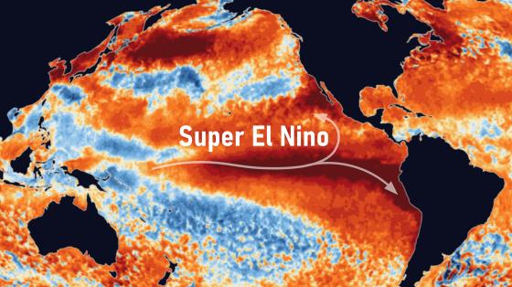 World map of El Nino effect.