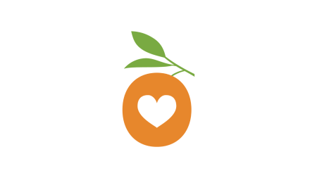 decorative orange part of oc cares branding